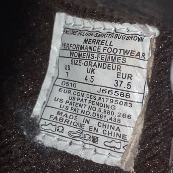 Merrell Encore Eclipse Smooth Bug Brown Slip On Shoes sz 8 - Picture 6 of 6